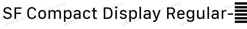 SF Compact Display Regular字体转换